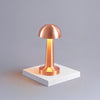 TEKLED Rose Gold Mushroom LED Table Lamp – 3 Light Modes, Dimmable, USB Rechargeable