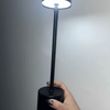 Luxury Black LED Table Lamp – Touch Control, USB Rechargeable, 3 Colors, Dimmable