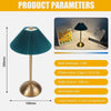 Rechargeable Cordless LED Table Lamp with Pleated Shade – Dimmable 3-Color Bedside & Desk Light